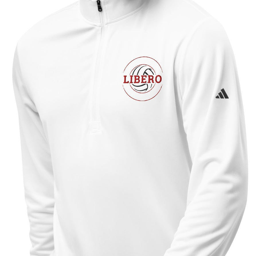 Embroidered Libero 1/4 Zip Pullover - adidas Brand, Acai Style