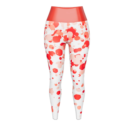 Orange Polka Dot Yoga Leggings